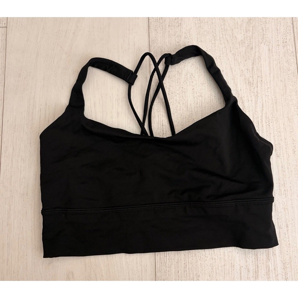 EUC Lululemon Free To Be Longline Sports Bra Sz 8 Black